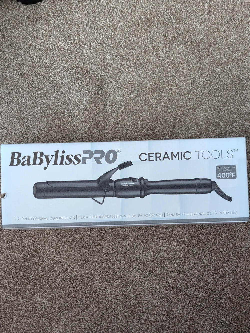 New BaBylissPro Ceramic Curling Iron 1¼